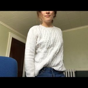 Cableknit sweater